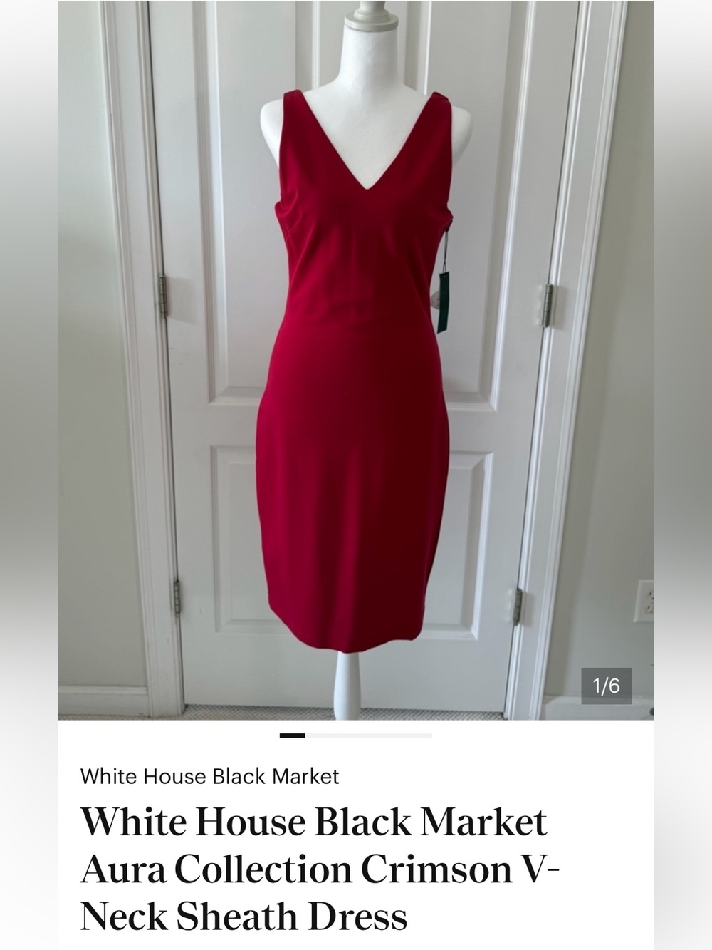 WHBM crimson dress